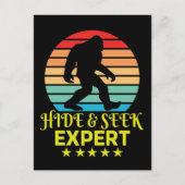 Hide and Seek Experte Bigfoot Funny Postkarte (Vorderseite)