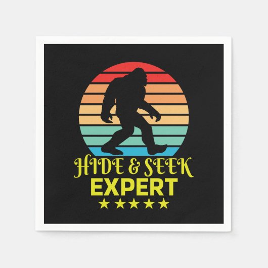 Hide and Seek Experte Bigfoot Funny Serviette (Vorderseite)