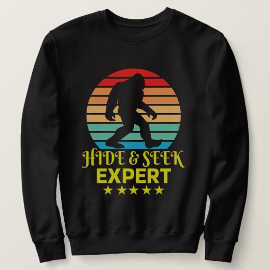 Hide and Seek Experte Bigfoot Funny Sweatshirt (Design vorne)