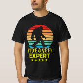 Hide and Seek Experte Bigfoot Funny T-Shirt (Vorderseite)