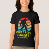 Hide and Seek Experte Bigfoot Funny Tri-Blend Shirt (Vorderseite)
