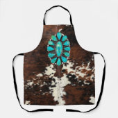 Hide and turquoise  schürze (Vorderseite)