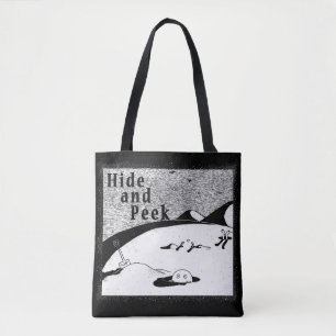 Hide und Flüchtige Blick Hole (weißer Hintergrund) Tasche