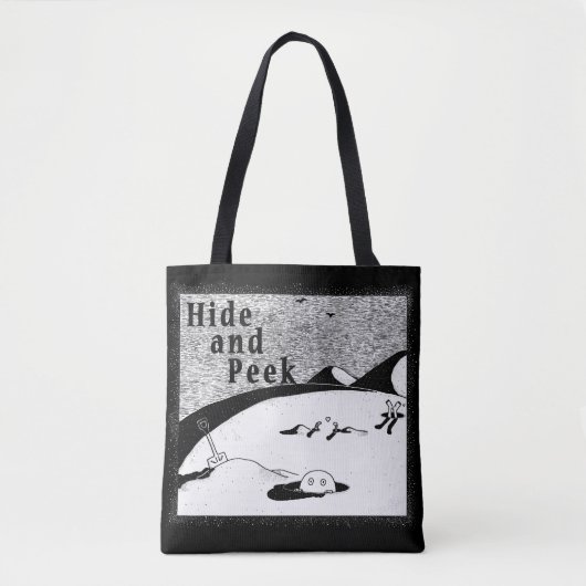 Hide und Flüchtige Blick Hole (weißer Hintergrund) Tasche (Vorderseite)