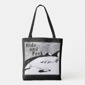Hide und Flüchtige Blick Hole (weißer Hintergrund) Tasche (Rückseite)