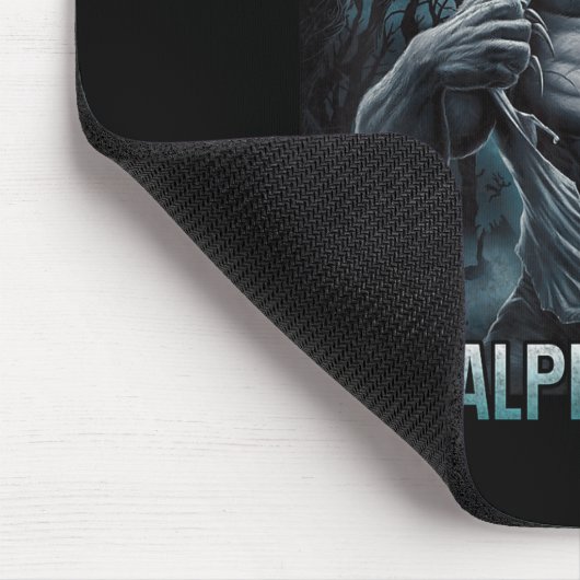 Hide Your Wife The Alpha Is Here Funny Alpha Wolf  Mousepad (Ecke)