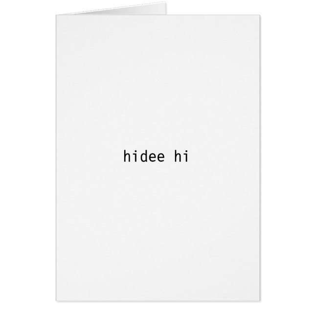 Hidee hallo (Vorne)