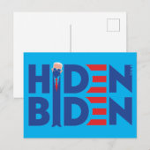 Hiden Biden Cartoon Postkarte (Vorne/Hinten)