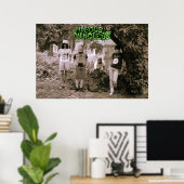 Hideous Mangleus Vintage Foto '89 Poster (Heimbüro)
