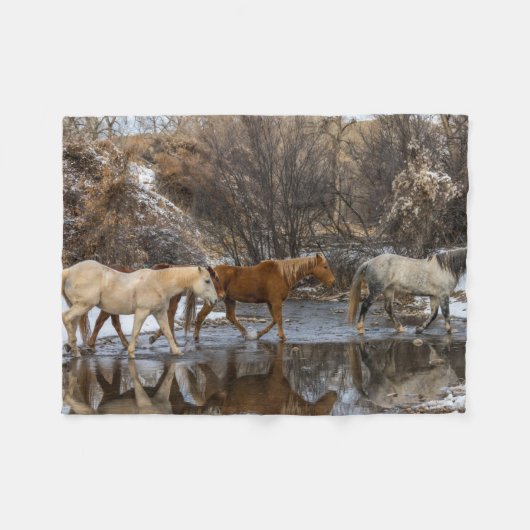 Hideout Horse Ranch Fleecedecke (Vorderseite (Horizontal))