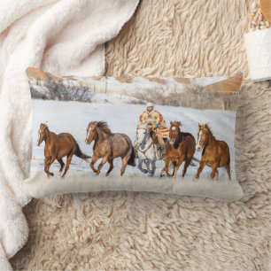 Hideout Horse Ranch, Pferdehüter und Pferde Lendenkissen