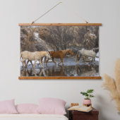 Hideout Horse Ranch Wandteppich Mit Holzrahmen (Schlafzimmer)