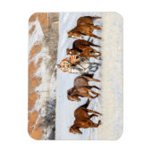 Hideout Horse Ranch, Wrangler und Pferde Magnet (Vertikal)