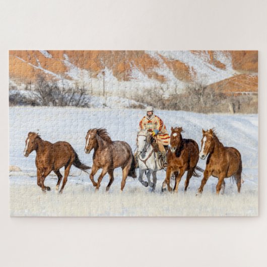 Hideout Horse Ranch, Wrangler und Pferde Puzzle (Horizontal)