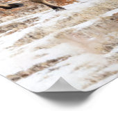 Hideout Ranch mit kleinem Pferdebestand im Schnee Poster (Ecke)