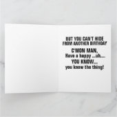 HIDIN' from BIDEN FUNNY BIRTHDAY Grußkarte Karte (Innenseite)