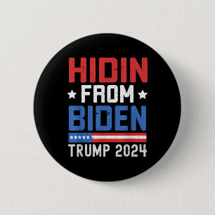 Hidin von Biden Kids Men Trump 2024 Funny Anti Jo Button