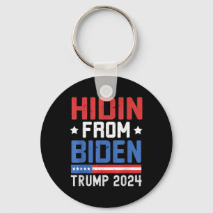Hidin von Biden Kids Men Trump 2024 Funny Anti Jo Schlüsselanhänger