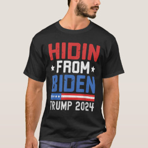 Hidin von Biden Kids Men Trump 2024 Funny Anti Jo T-Shirt