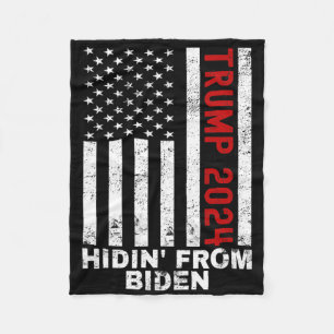 Hidin von Biden Kids Men Trump Flag gegen Joe Bide Fleecedecke