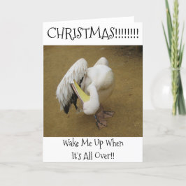 Hiding Pelican - Humorous Holiday Christmas Card Feiertagskarte
