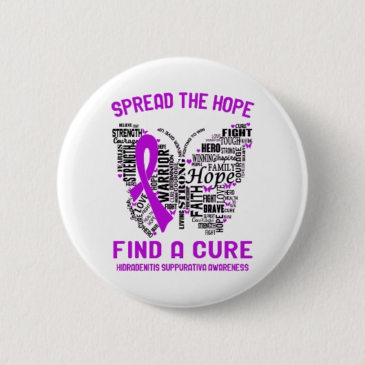 Hidradenitis Suppurativa Awareness Month Ribbon Gi Button (Vorderseite)