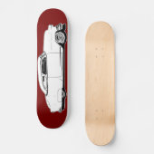 Hieb SpitzenChevy Schwarzes, Weiß, rote grafische Skateboard (Vorderseite)