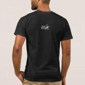 Hieb SpitzenChevy Schwarzes, Weiß, rote ovale T-Shirt (Rückseite)