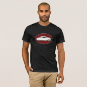 Hieb SpitzenChevy Schwarzes, Weiß, rote ovale T-Shirt (Vorne ganz)