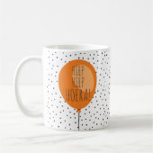 Hiep Hiep Hoera Orange Balloon Dutch Birthday Gift Kaffeetasse (Links)