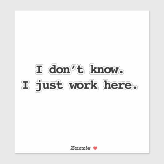 hier arbeiten aufkleber (Blatt)