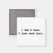 hier arbeiten magnet (Vorderseite/Rückseite)