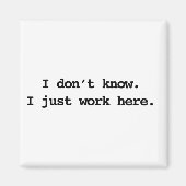 hier arbeiten magnet (Vorne)