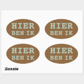 HIER BEN IK koffer sticker (Blatt)