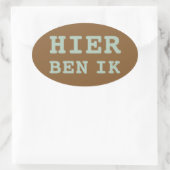 HIER BEN IK koffer sticker (Tasche)