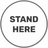 Hier benutzerdefinierter Text mit großem Fußbodenk Aufkleber (Vorderseite)