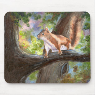 Hier betrachtet Sie Eichhörnchen Mousepad