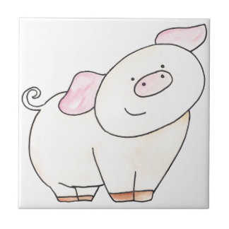 Hier betrachtet Sie Schweinausschnitt durch Fliese