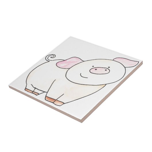 Hier betrachtet Sie Schweinausschnitt durch Fliese (Seite)