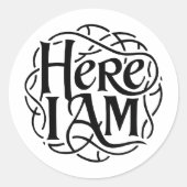 Hier bin ich Aufkleber Set (Vorderseite)