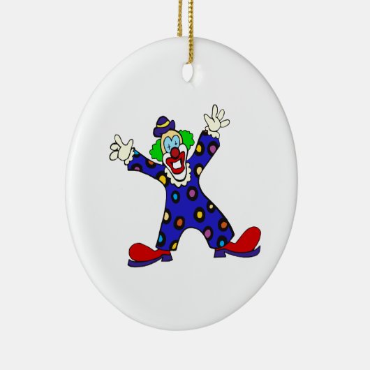 Hier bin ich Clown Keramik Ornament (Rechts)