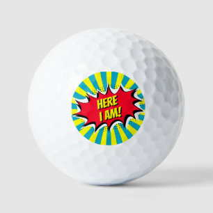Hier bin ich Comic verloren Golf Balls Golfball