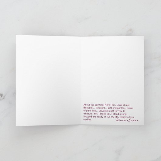 Hier bin ich dankeskarte (Innenseite)