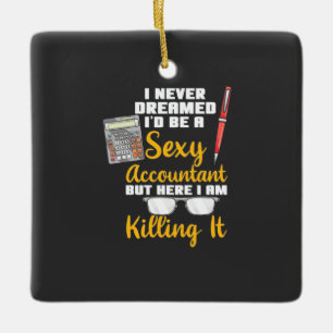 Hier bin ich ein sehr guter Buchhalter Keramikornament