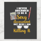 Hier bin ich ein sehr guter Buchhalter Weinetikett (Einzelnes Label)