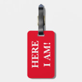 Hier bin ich Gepäckanhänger (Rückseite vertikal)