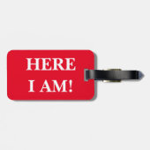 Hier bin ich Gepäckanhänger (Rückseite horizontal)