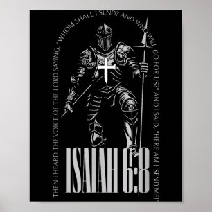 Hier bin ich gesendet Jesaja 6 8 Kreuzritter Templ Poster