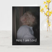 Hier bin ich Herr, bekomme eine gut Karte (Gelbe Blume)