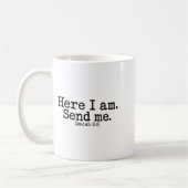 Hier bin ich Herr sende mich T Christlicher Glaube Kaffeetasse (Links)